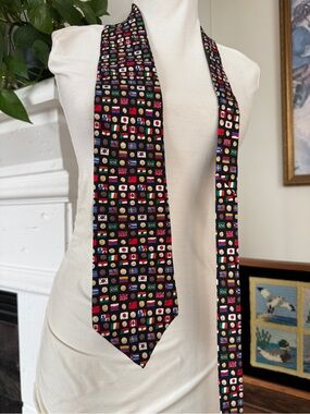 Novelty Flag Pattern “Save the Children” Silk Tie